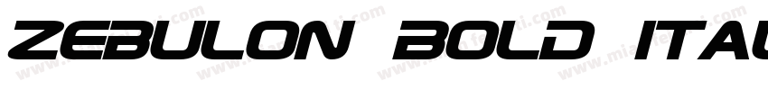 Zebulon Bold Italic字体转换